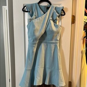 Adelyn Rae Blue Asymmetrical One Shoulder Cocktail Dress